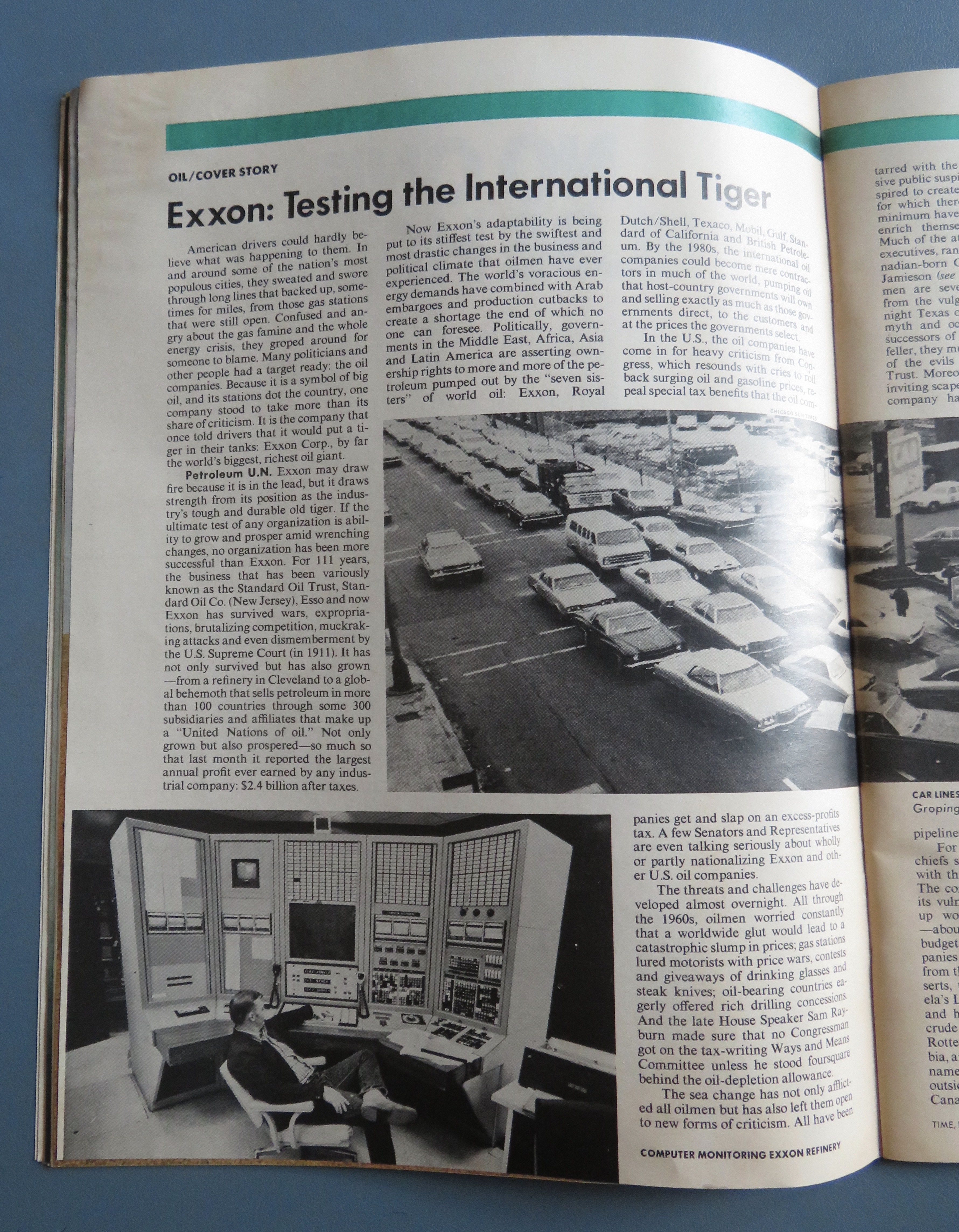 Time Magazine February 18, 1974 Exxon:Testing The Tiger