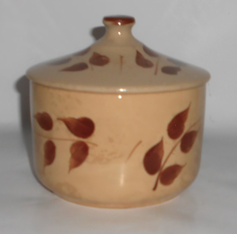 VINTAGE Watt Pottery Autumn Foliage VERY RARE #10 Grease Jar