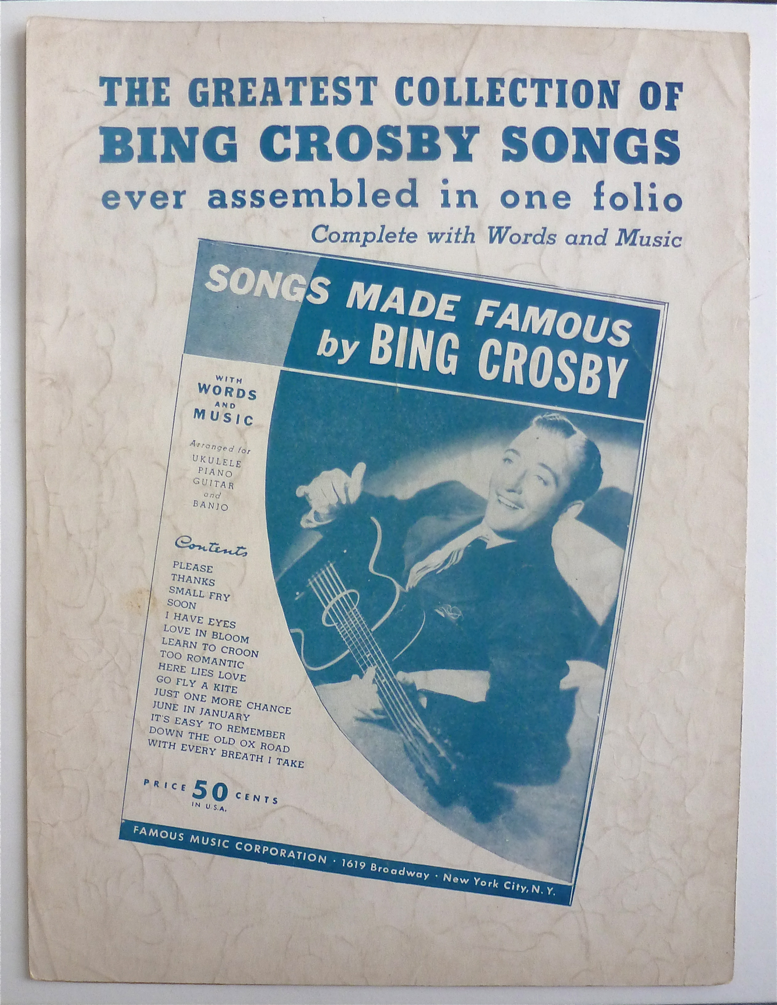 Sheet Music For 1942 One Dozen Roses