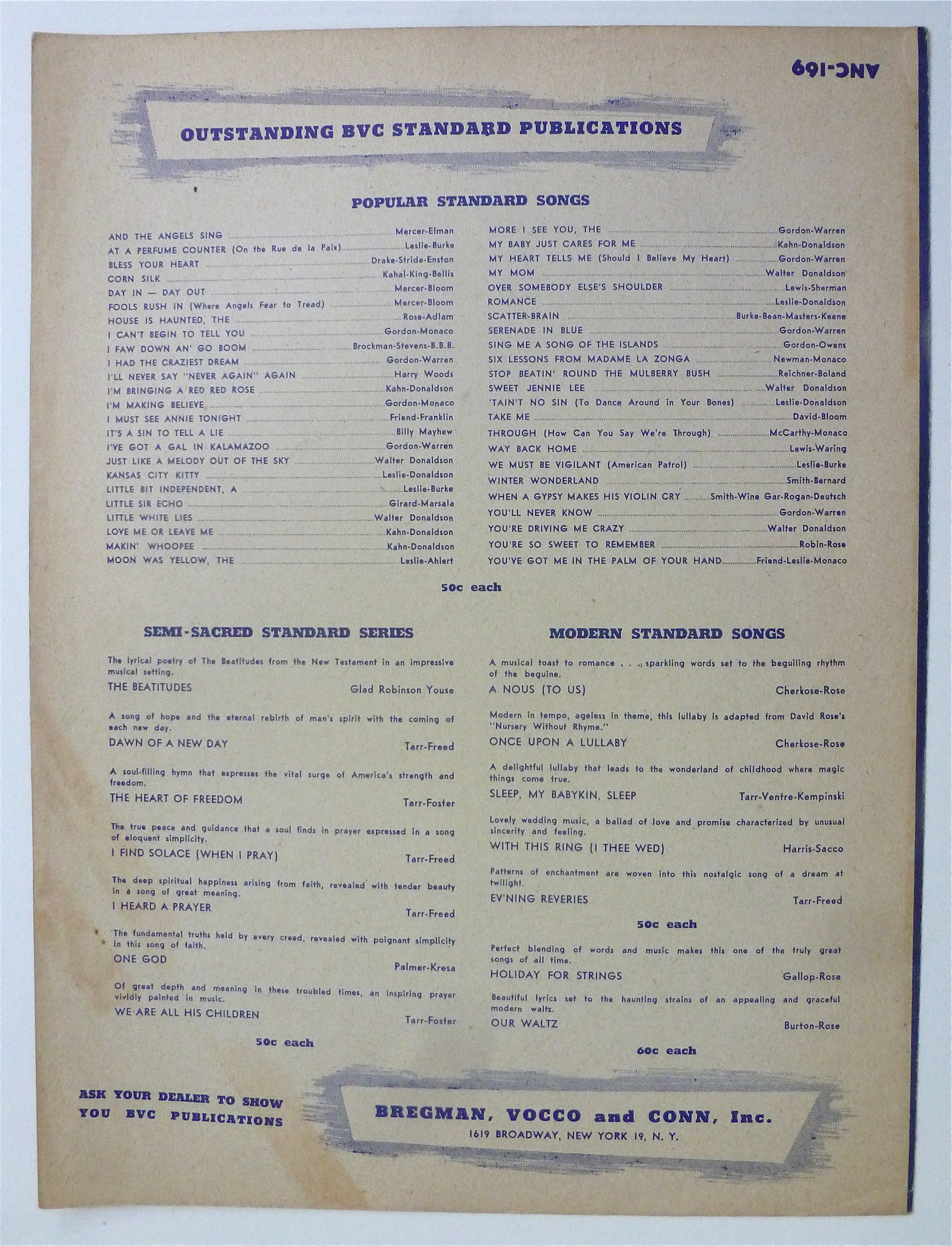 Sheet Music For 1946 This Is Always