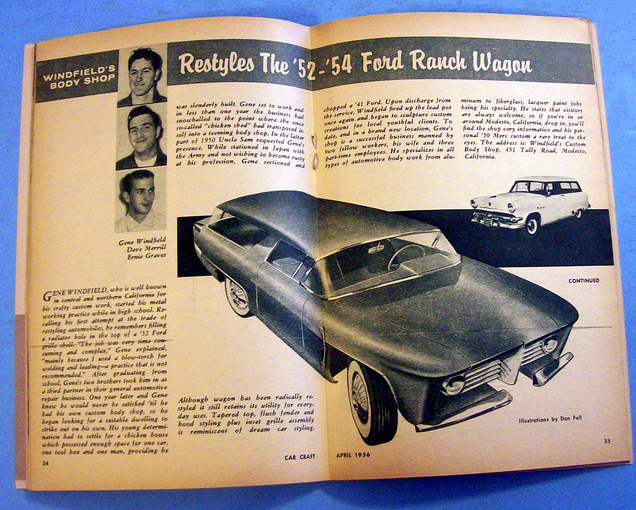Car Craft April 1956 Restyle Your Wagon