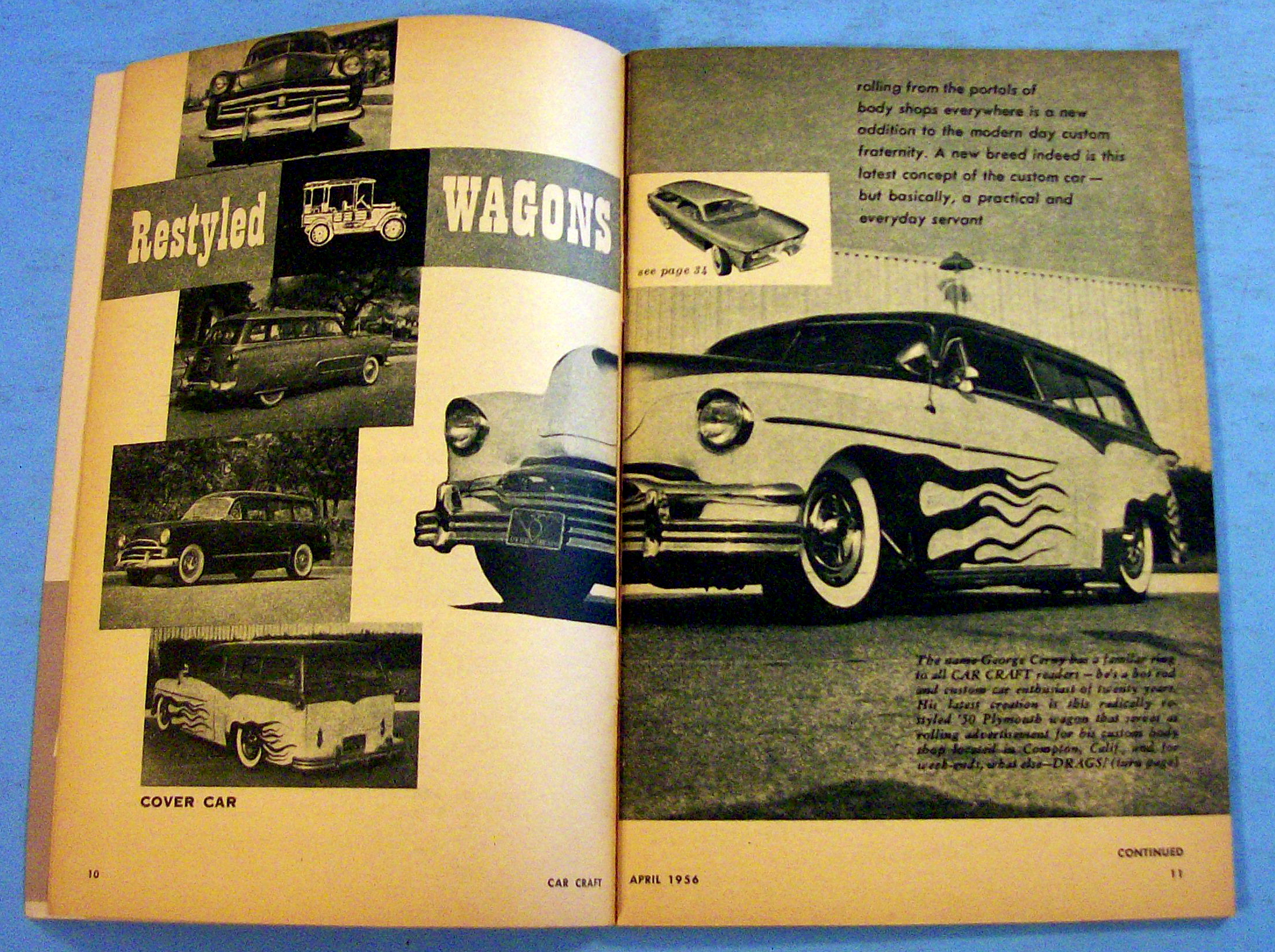 Car Craft April 1956 Restyle Your Wagon