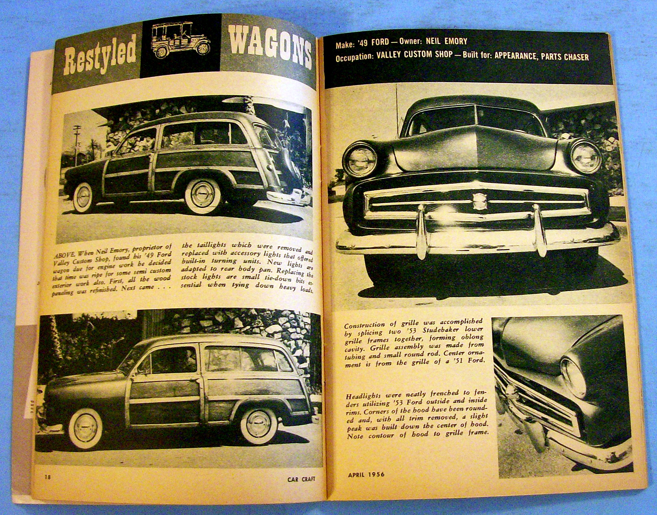 Car Craft April 1956 Restyle Your Wagon