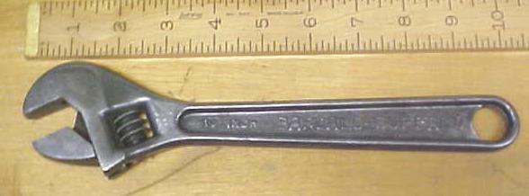 Barcalo Wrench Adjustable 10 inch Rare!