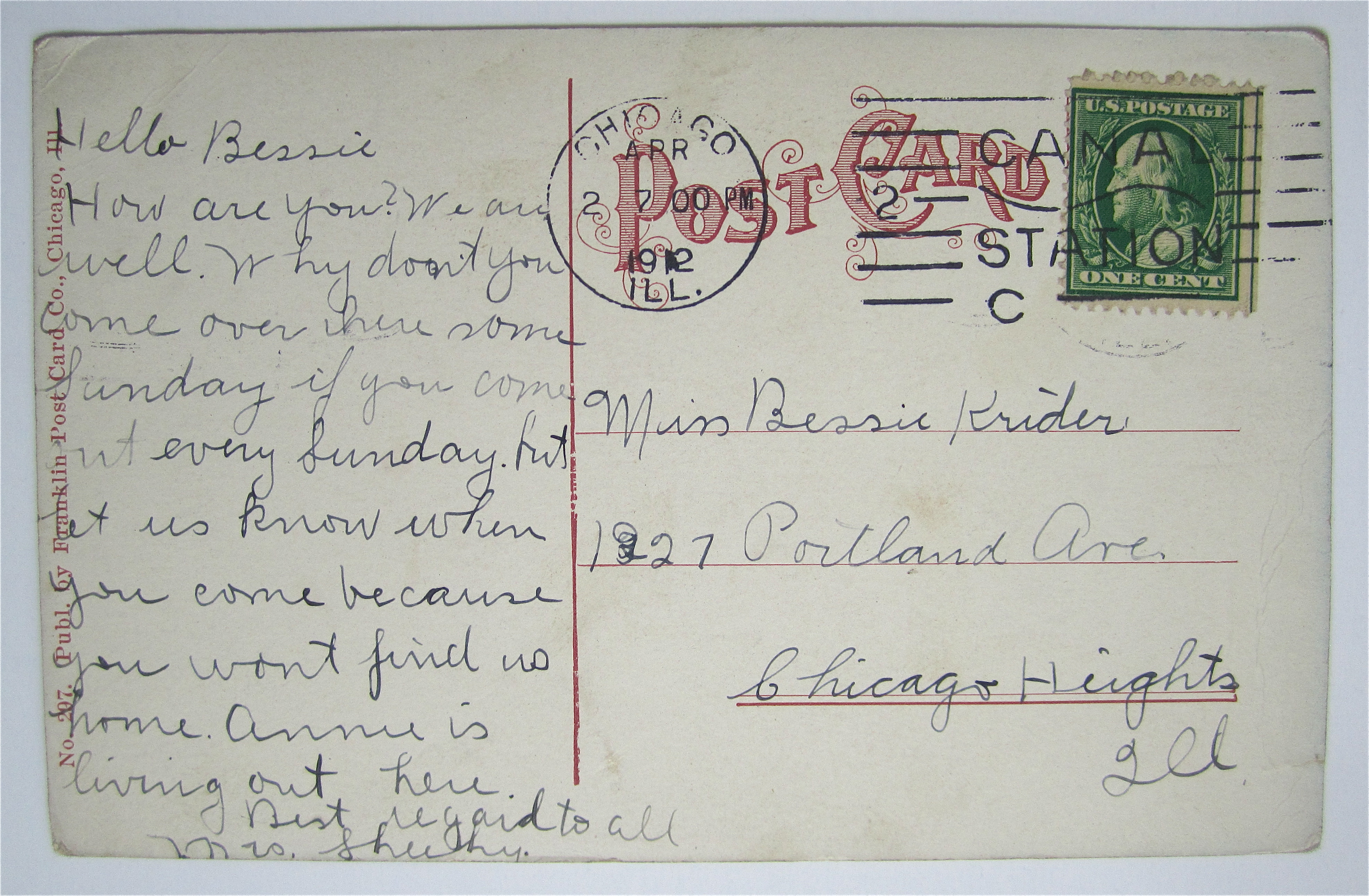 Stock Exchange Building Postcard (Chicago)