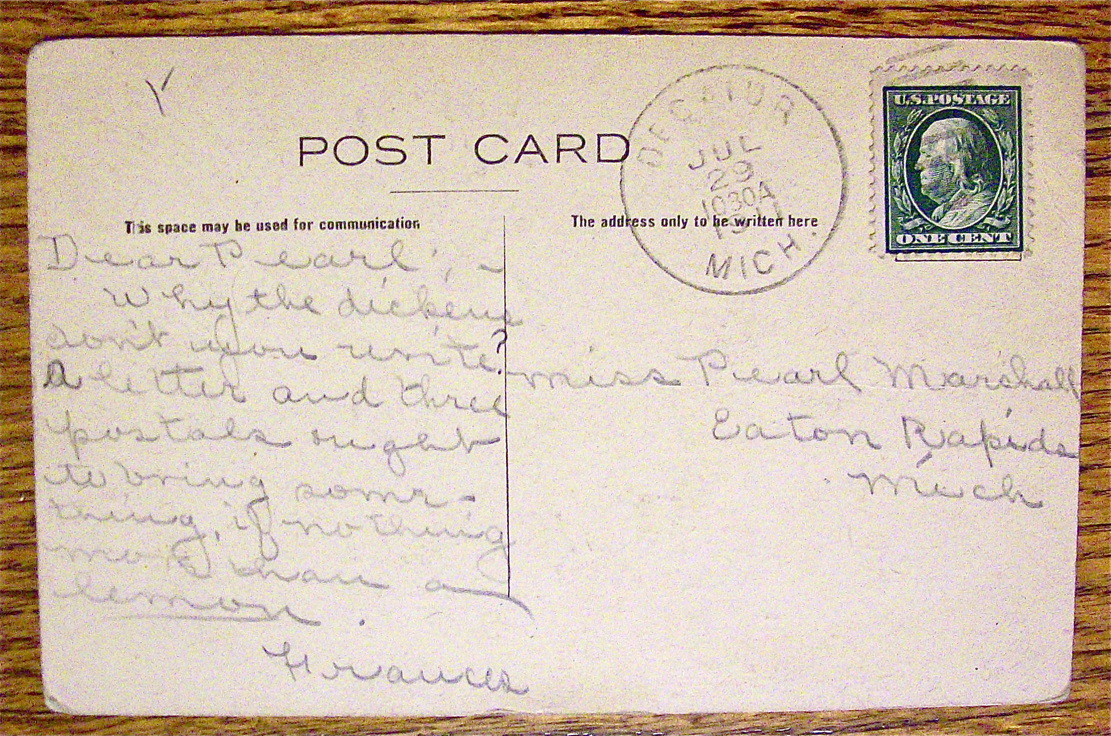 Man Angry For Being Treated Bad Postcard
