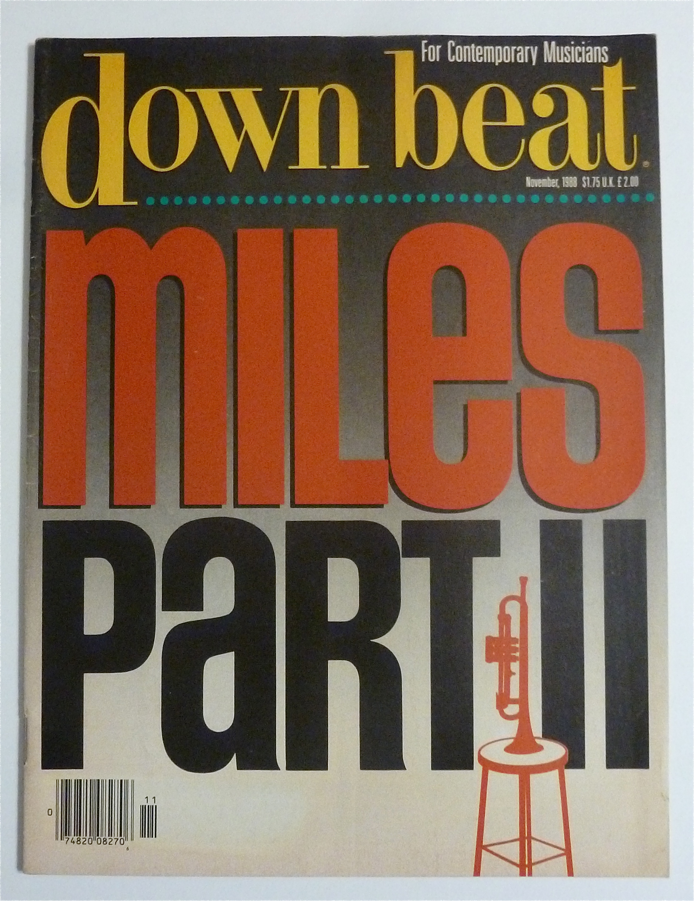 Down Beat Magazine November 1988 Miles Part II