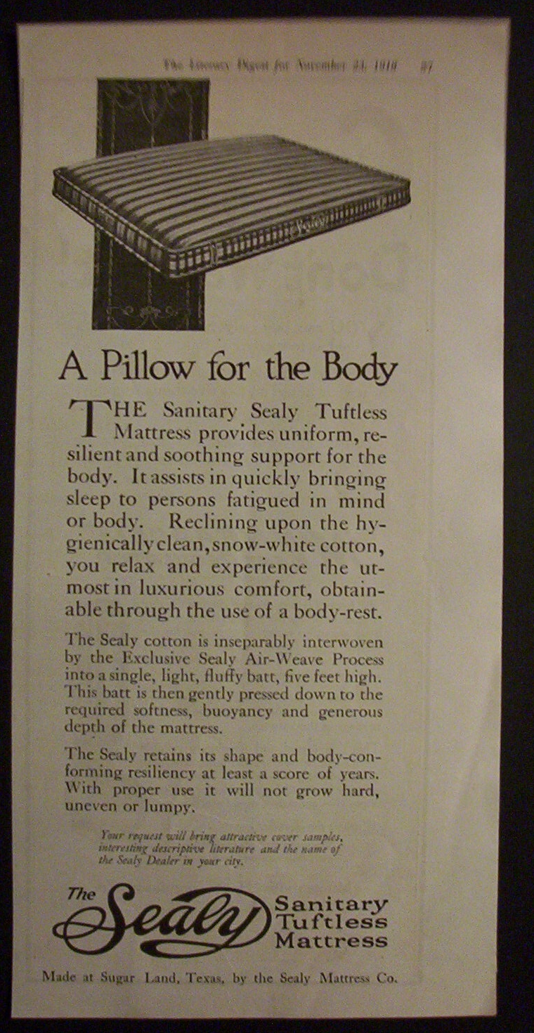 1918 Dual Ad: Minneapolis Heat Regulator & Sealy