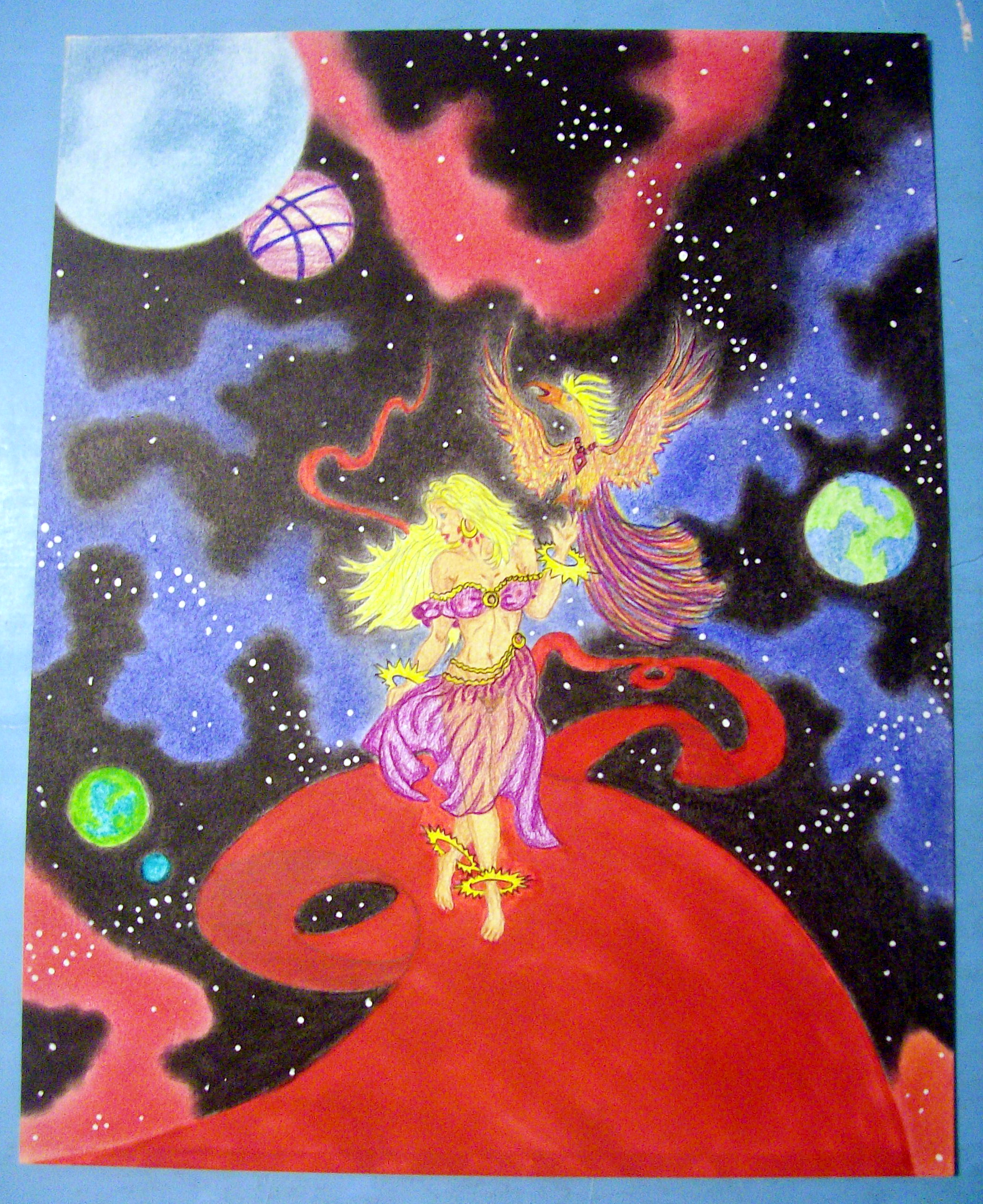 "She The Star Treader" - Orig Nude Fantasy