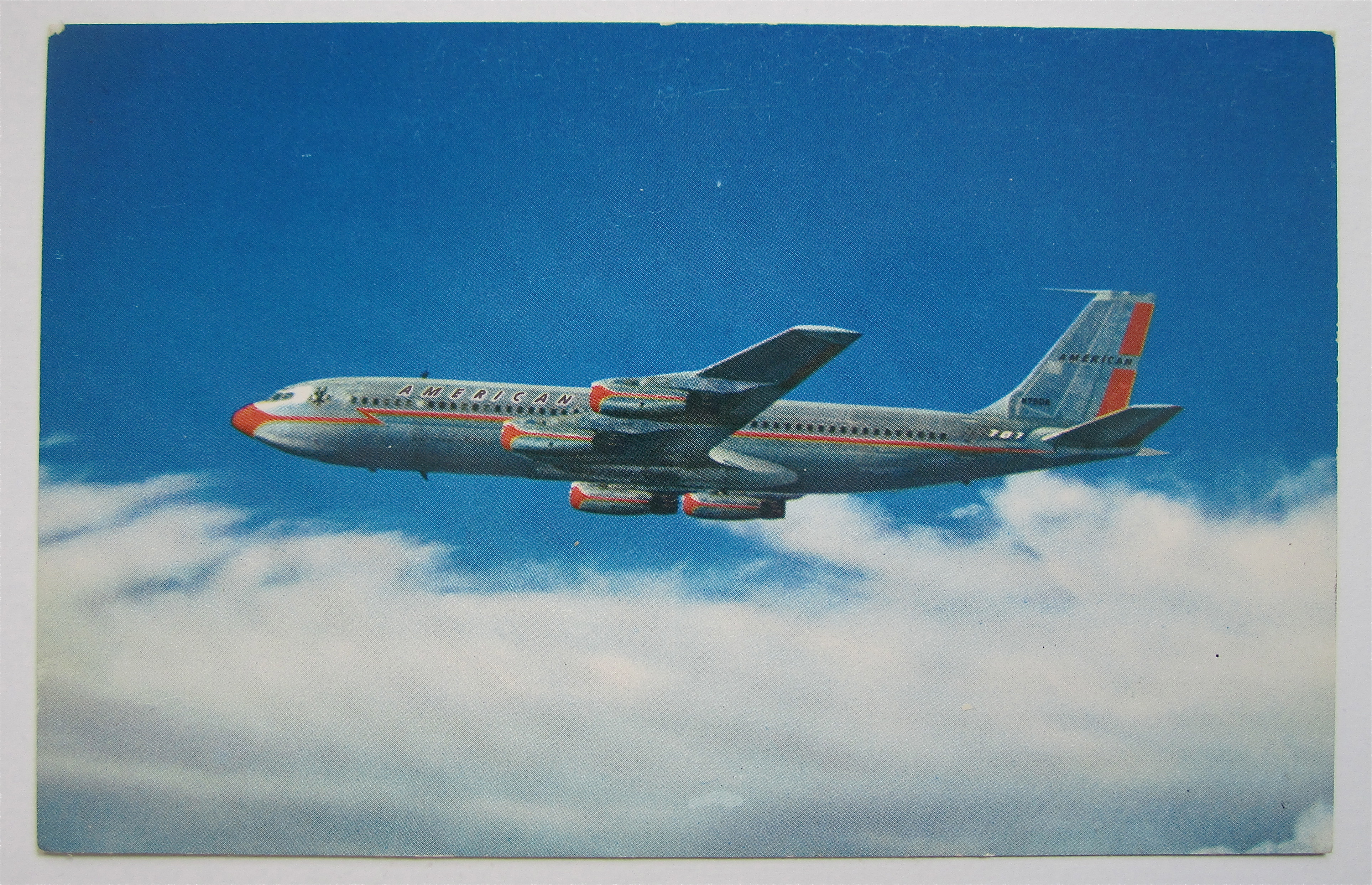 American Airlines 707 Jet Flagship Airplane Postcard