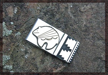 Signed Sterling Silver and Gold Money Clip Pendant