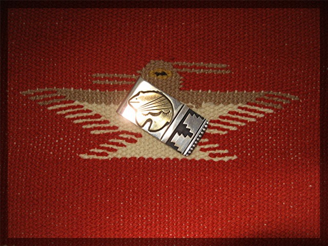 Signed Sterling Silver and Gold Money Clip Pendant
