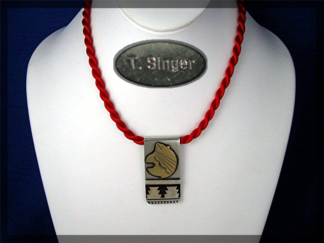 Signed Sterling Silver and Gold Money Clip Pendant