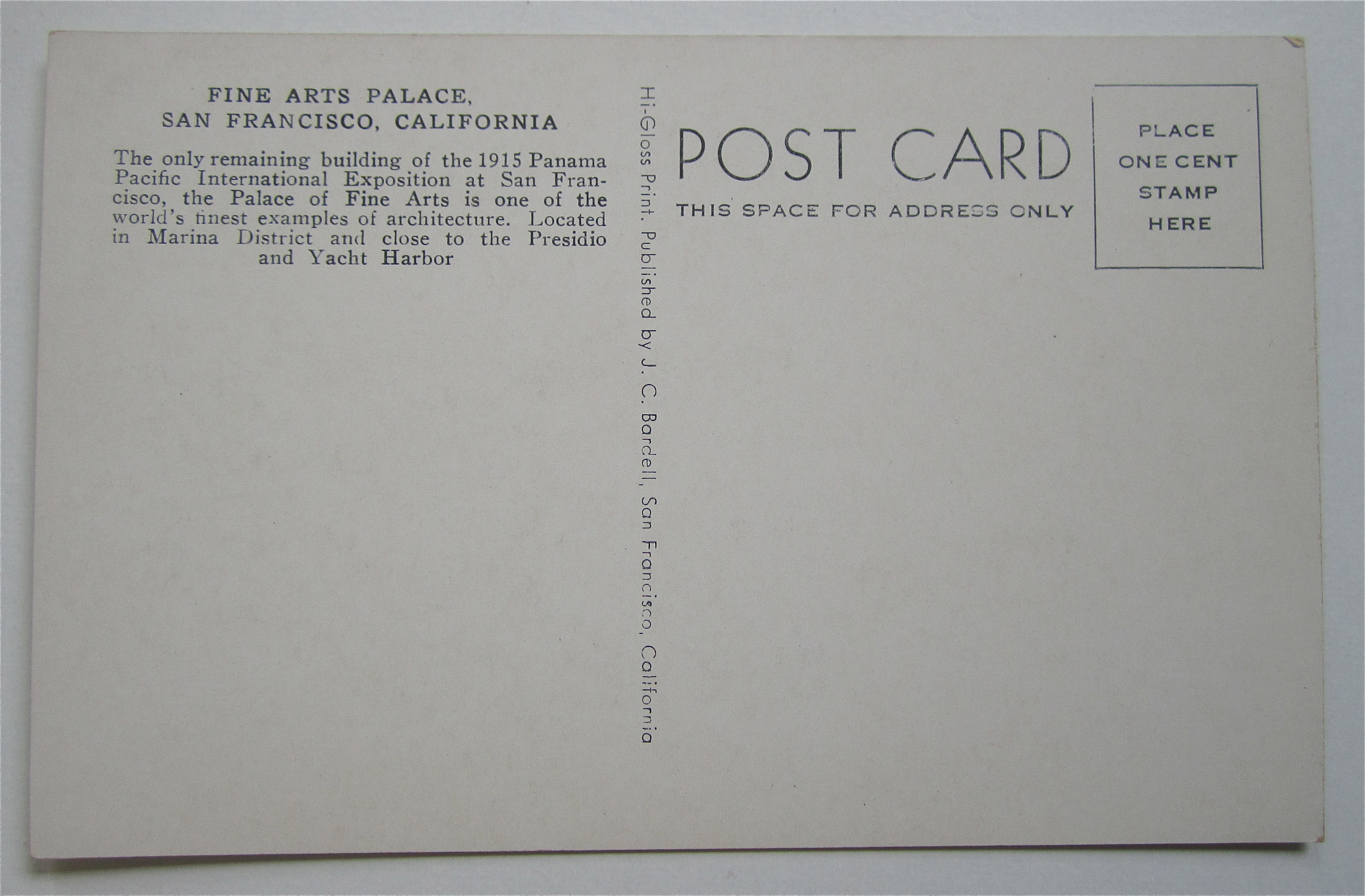 Palace Of Fine Arts, San Francisco Postcard