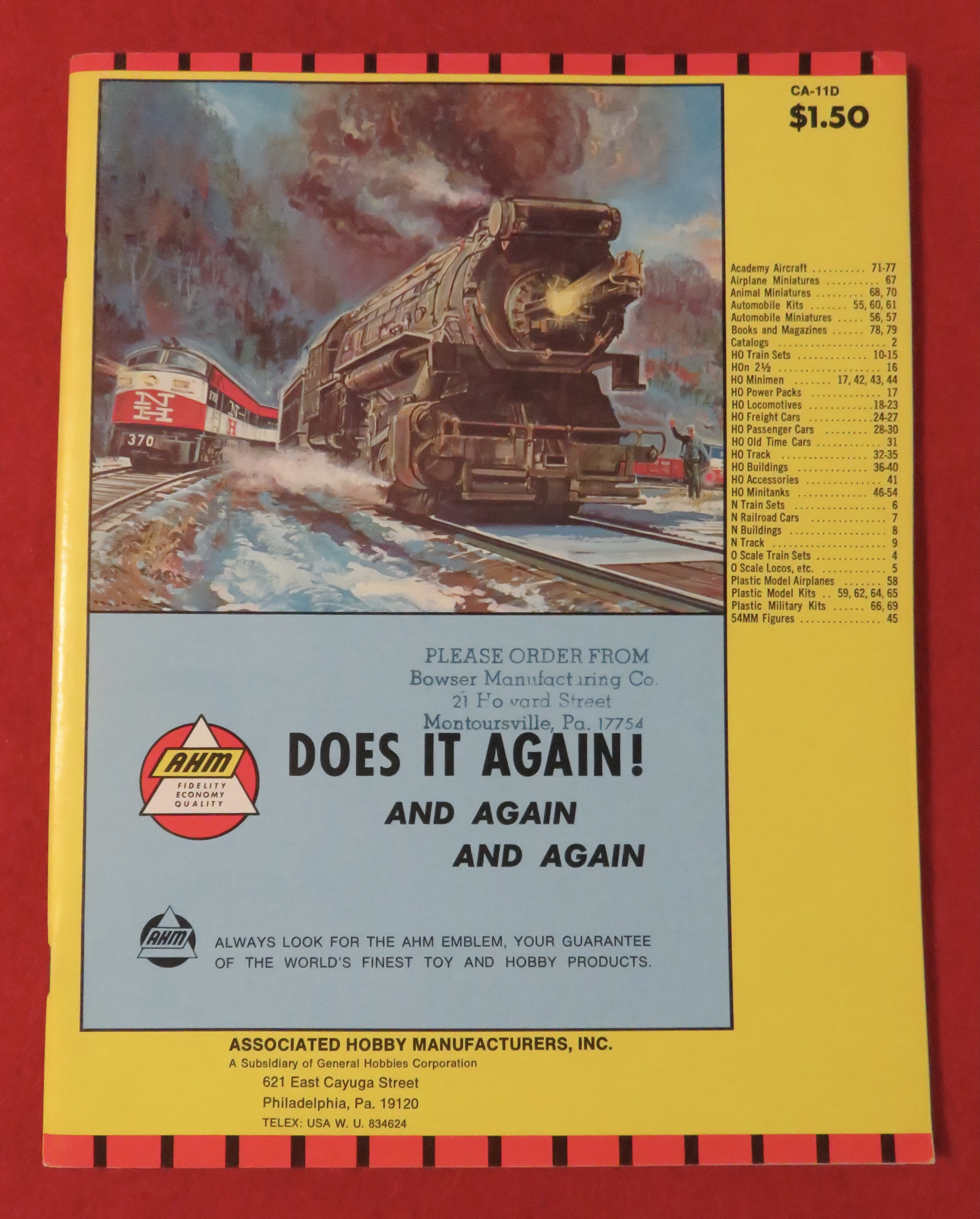 AHM Model Railroad Catalog Supplement 1970's