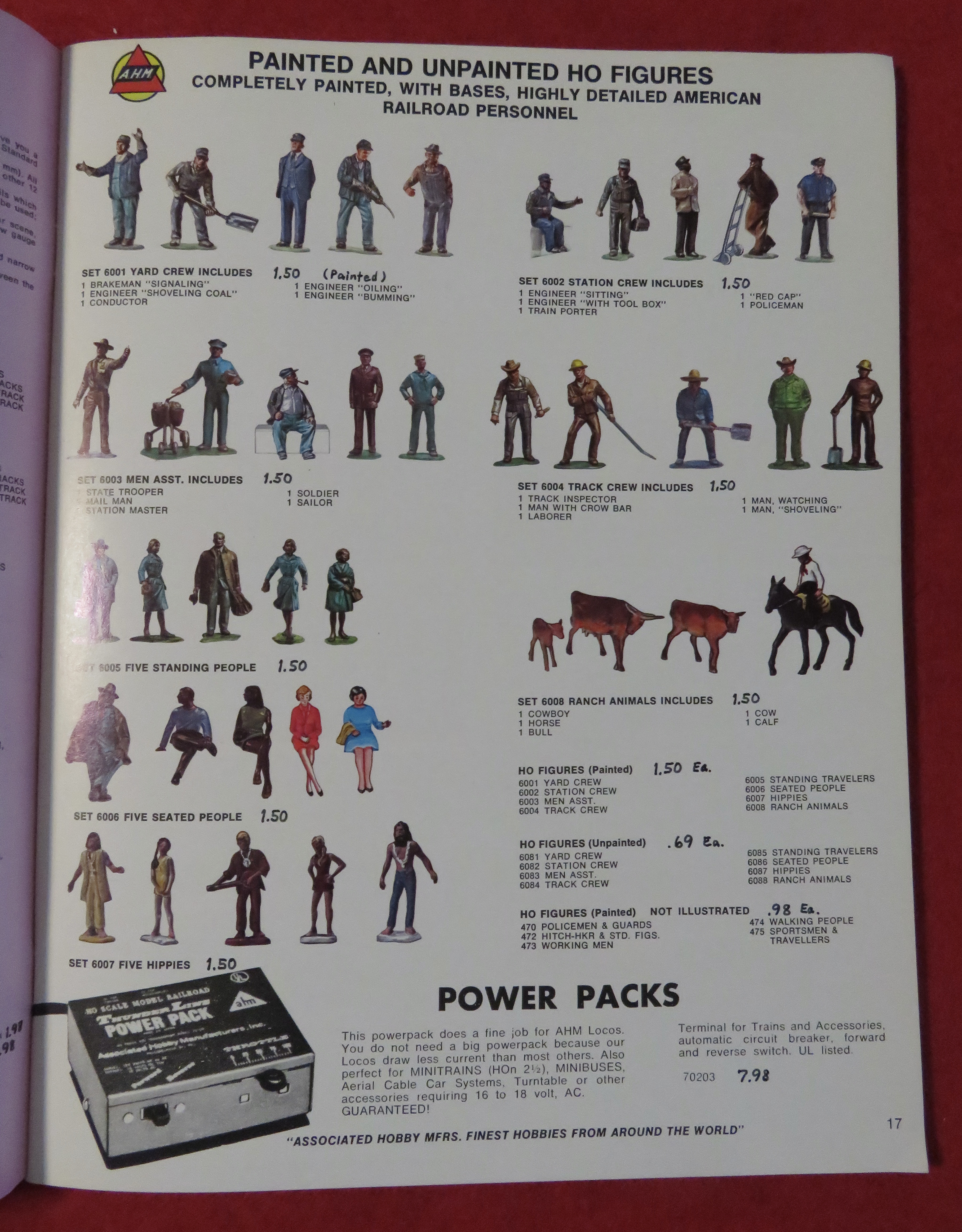 AHM Model Railroad Catalog Supplement 1970's