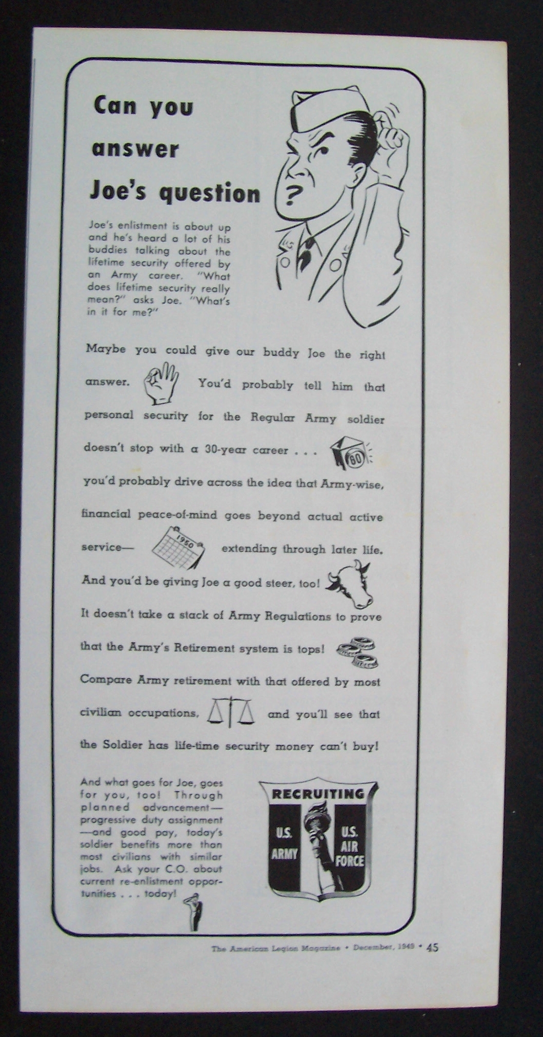 1949  U. S. Army & U.S. Air Force Recruiting