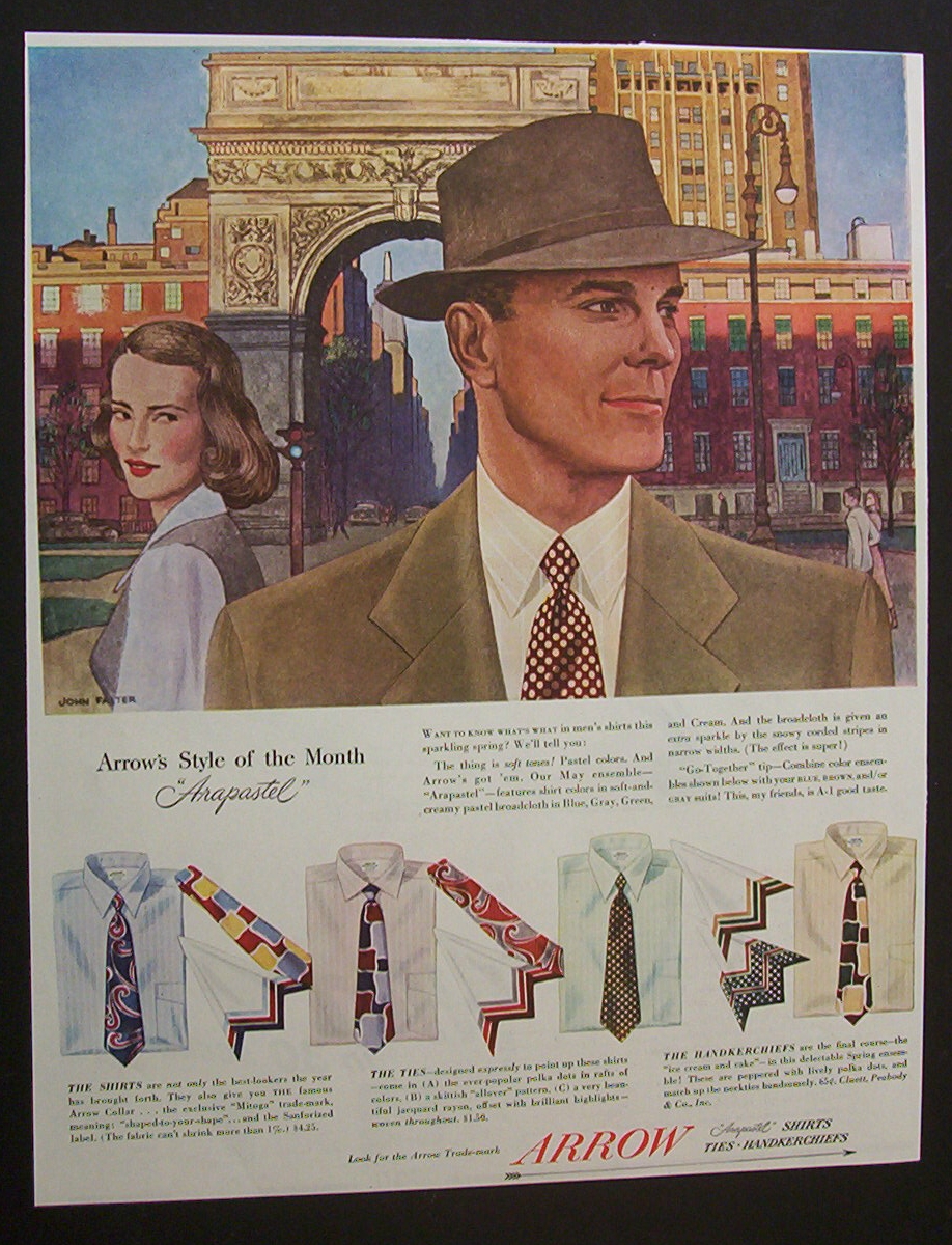 1948  Arrow  Shirts  By  John  Falter