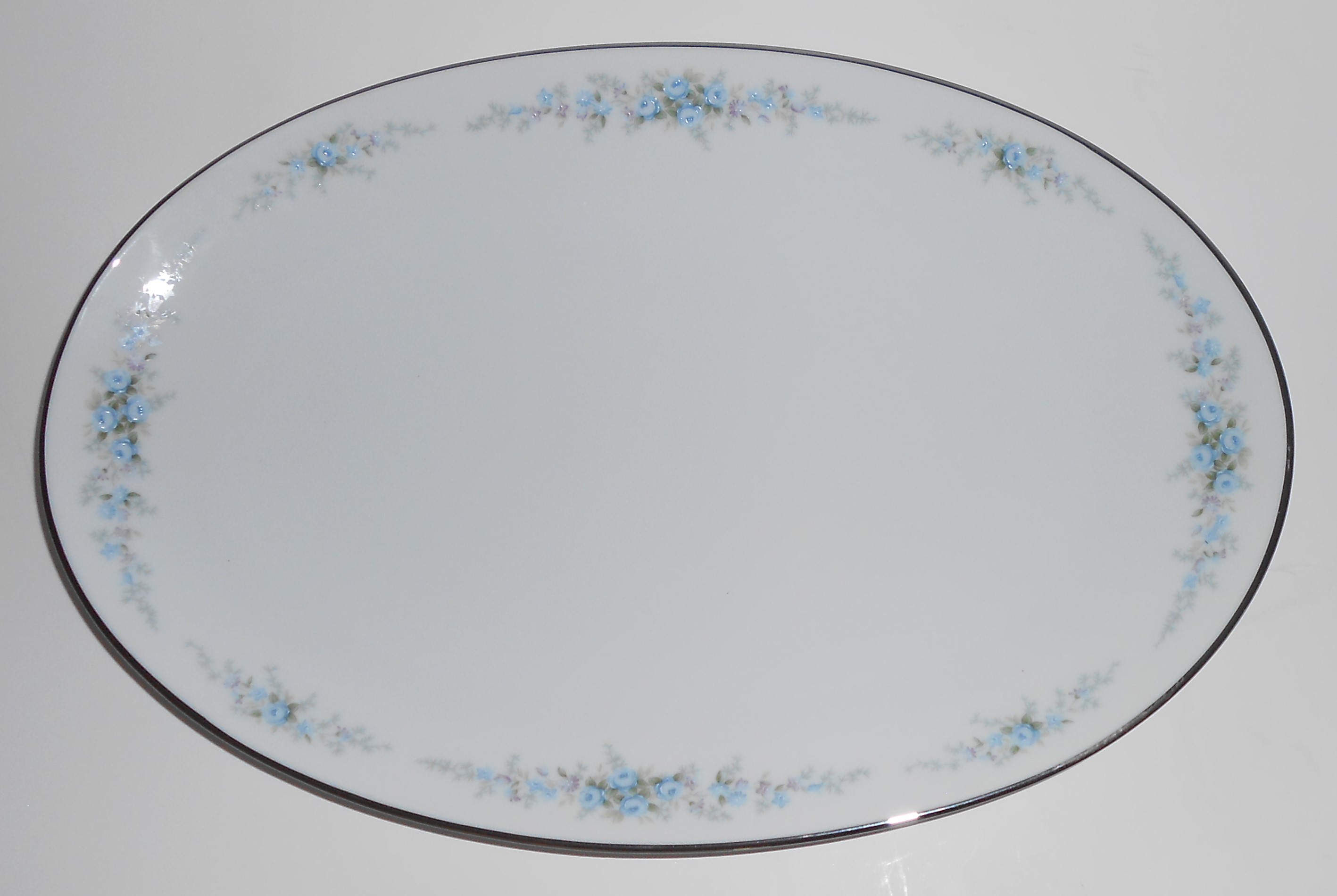 Noritake Porcelain China Roseberry 6241 w/Platinum Plat