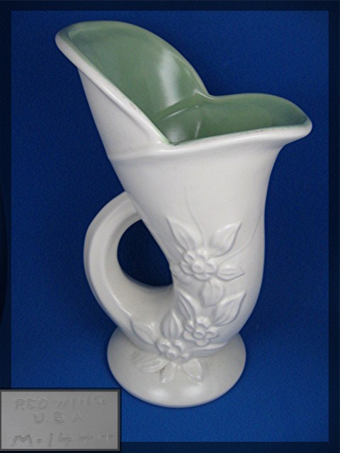 Red Wing Cornucopia Vase #M-1444