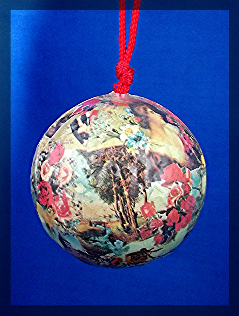 Christmas Tree Ornament, paper mache