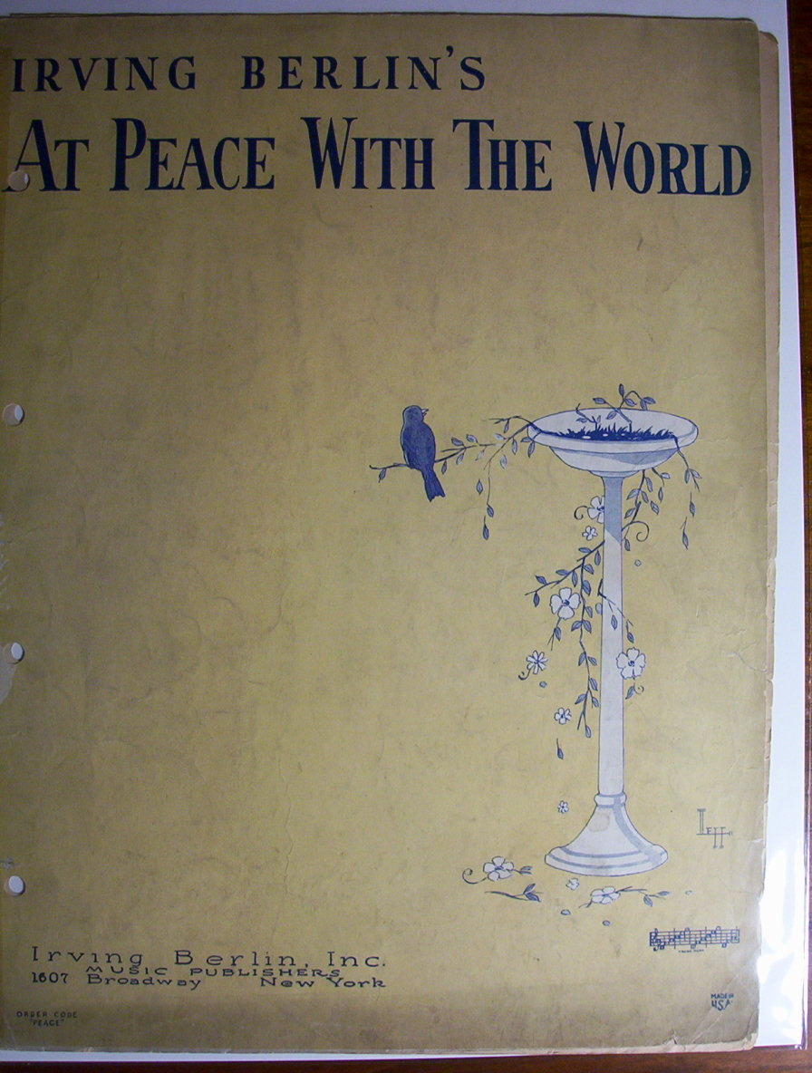 At Peace With The World 1926 By Irving Berlin