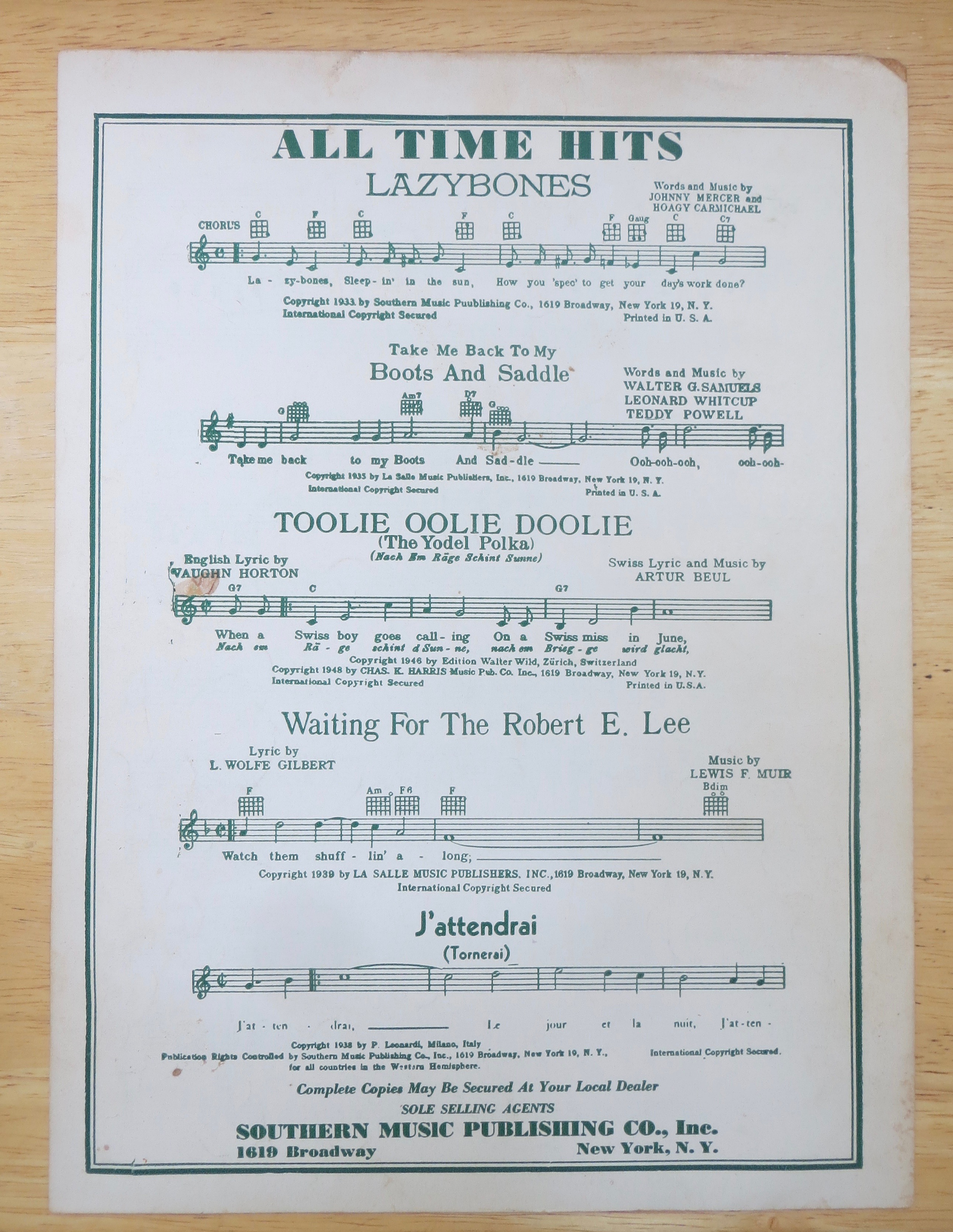 1934 P. S. I Love You Sheet Music By Mercer & Jenkins