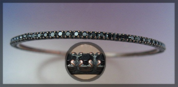 Bracelet Black Claw Set  Crystal Copper Bangle