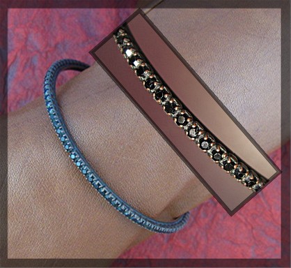 Bracelet Black Claw Set  Crystal Copper Bangle