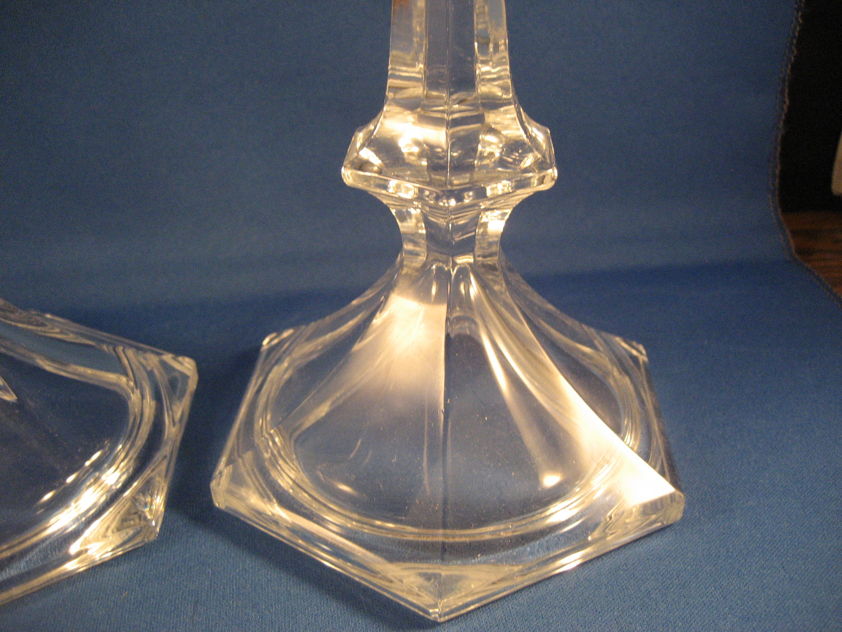 Clear Glass Candlesticks