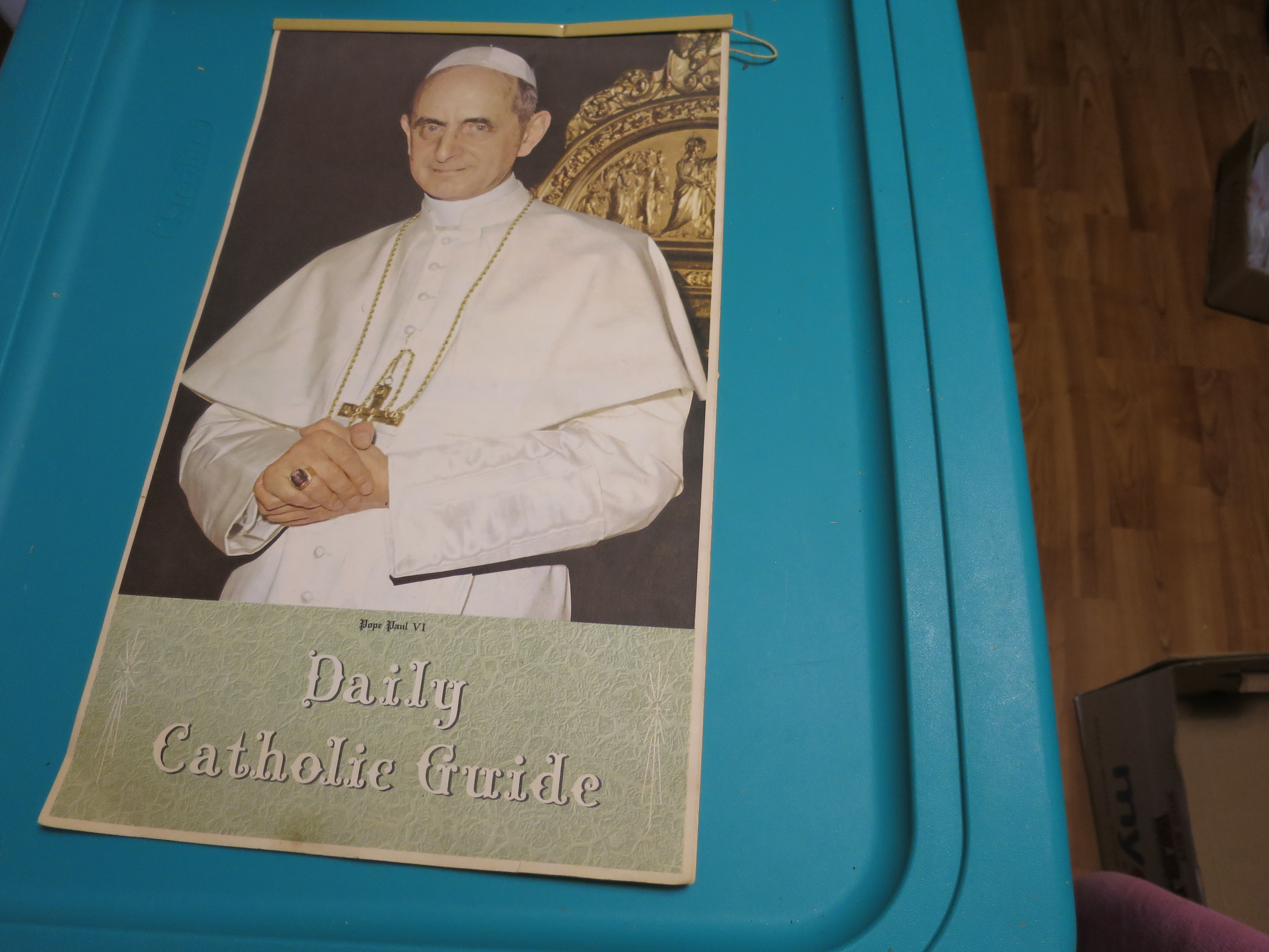 Pope Paul VI 1968 daily catholic adv guide