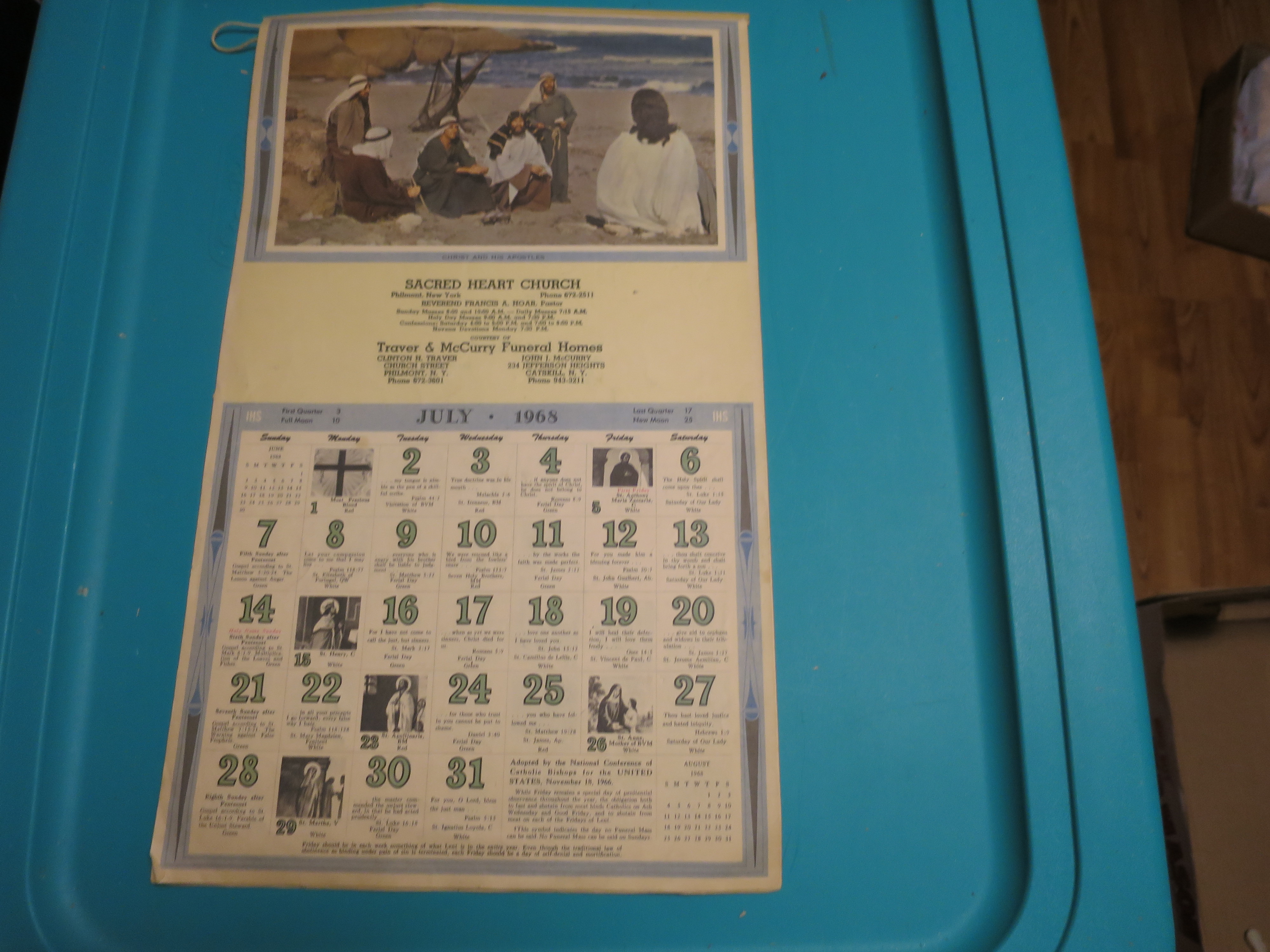Pope Paul VI 1968 daily catholic adv guide