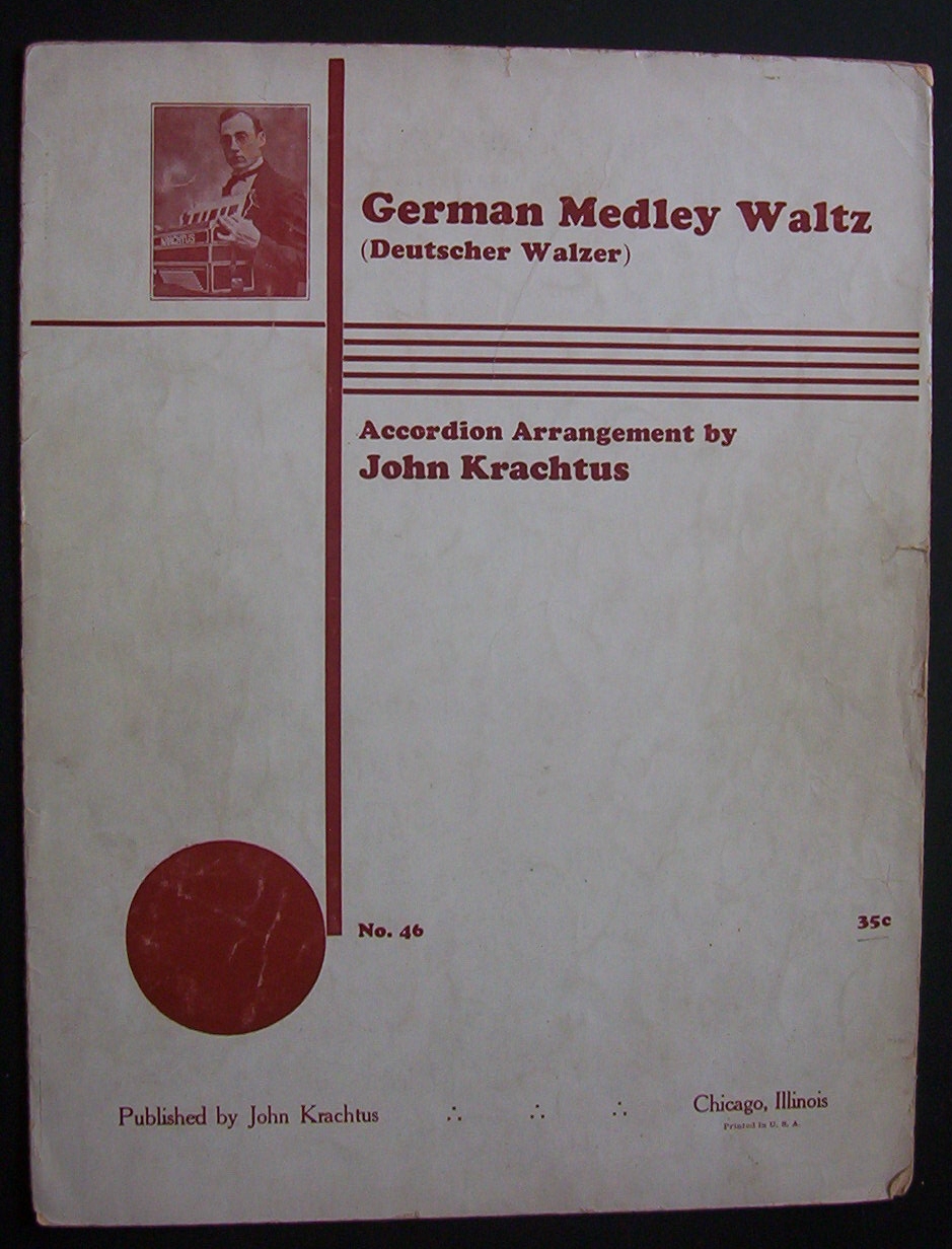 Sheet Music-1913 German Medley Waltz (Deutscher Walzer)