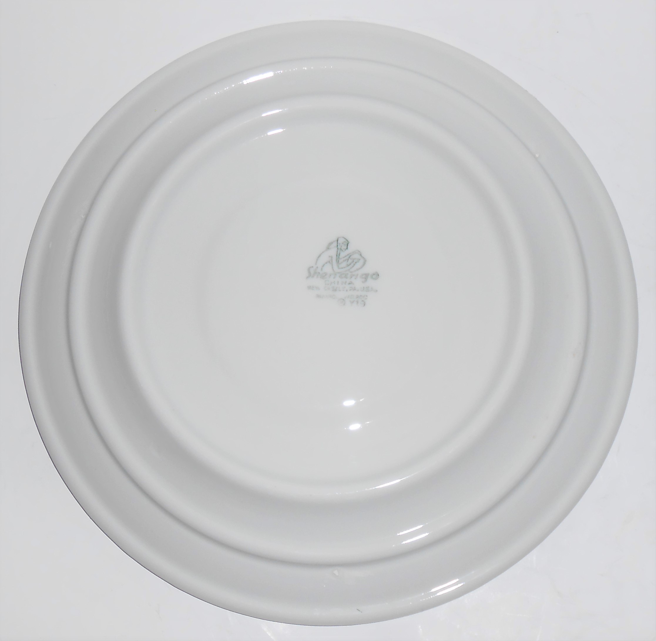 Shenango China Restaurant Ware Grey w/Blue Band Salad