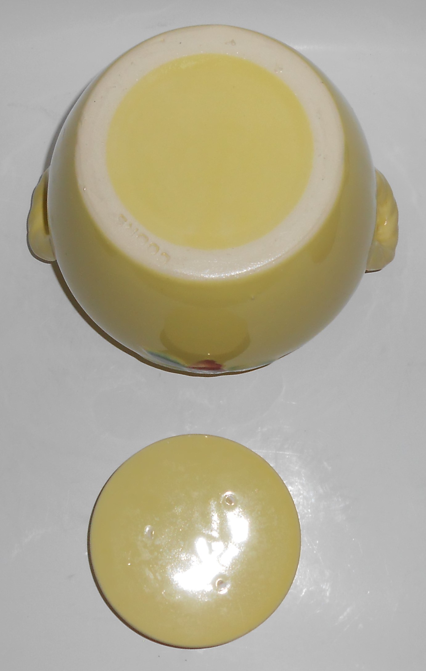 Coors Pottery Rosebud Yellow Utility Jar W/Lid