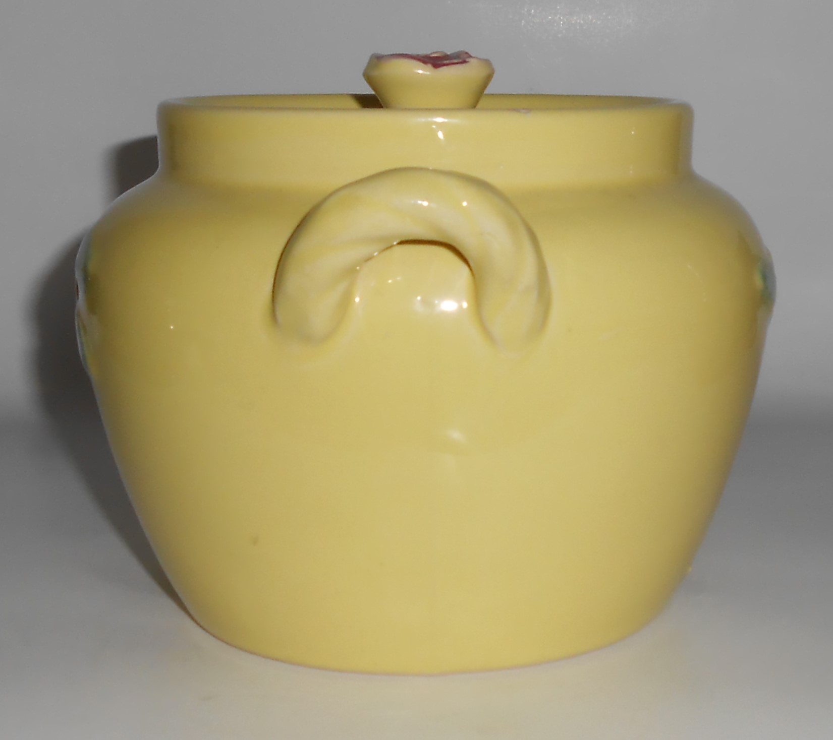 Coors Pottery Rosebud Yellow Utility Jar W/Lid