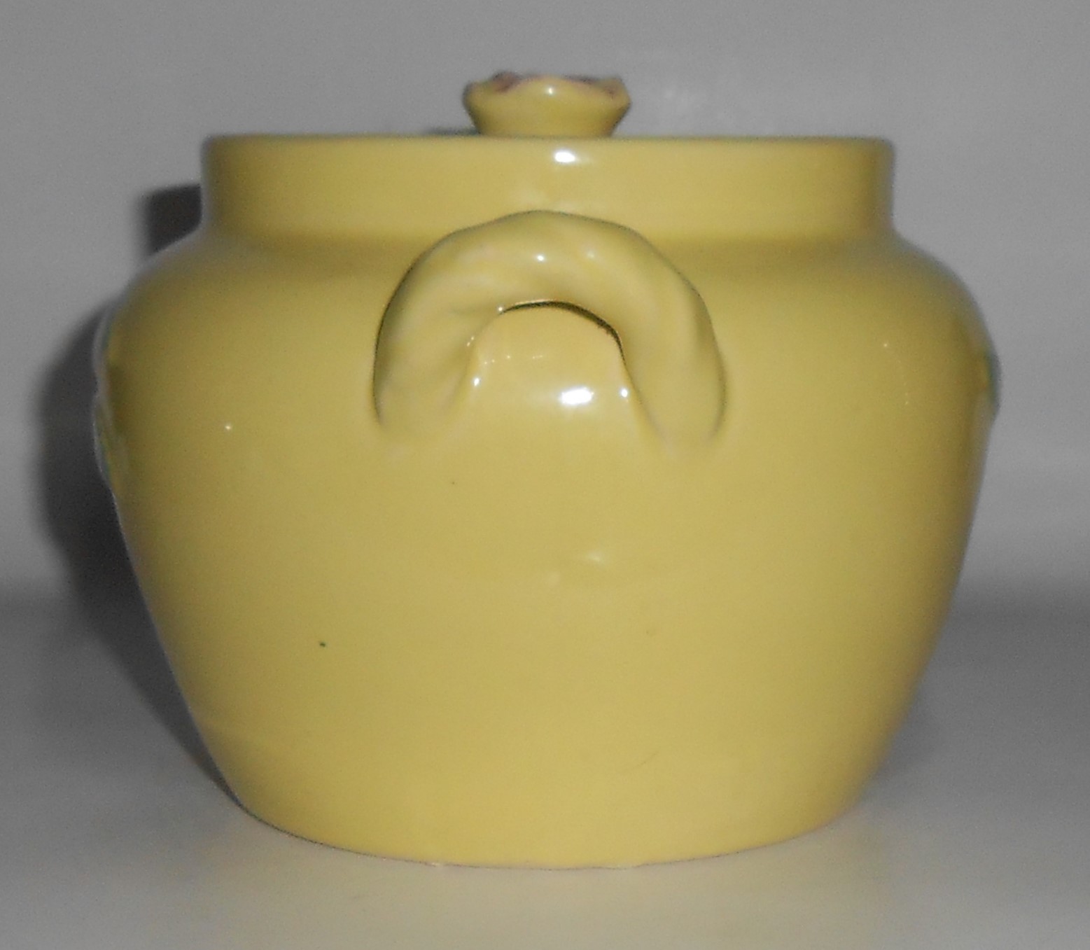 Coors Pottery Rosebud Yellow Utility Jar W/Lid