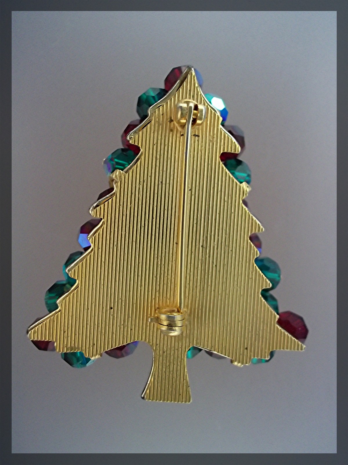 Christmas Pin Borealis Rivoli Vintage Crystal ....