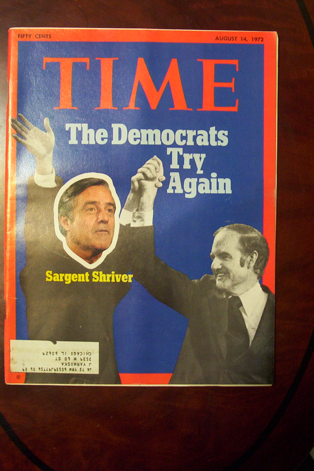 Time Magazine August 14, 1972 Sargent Shriver
