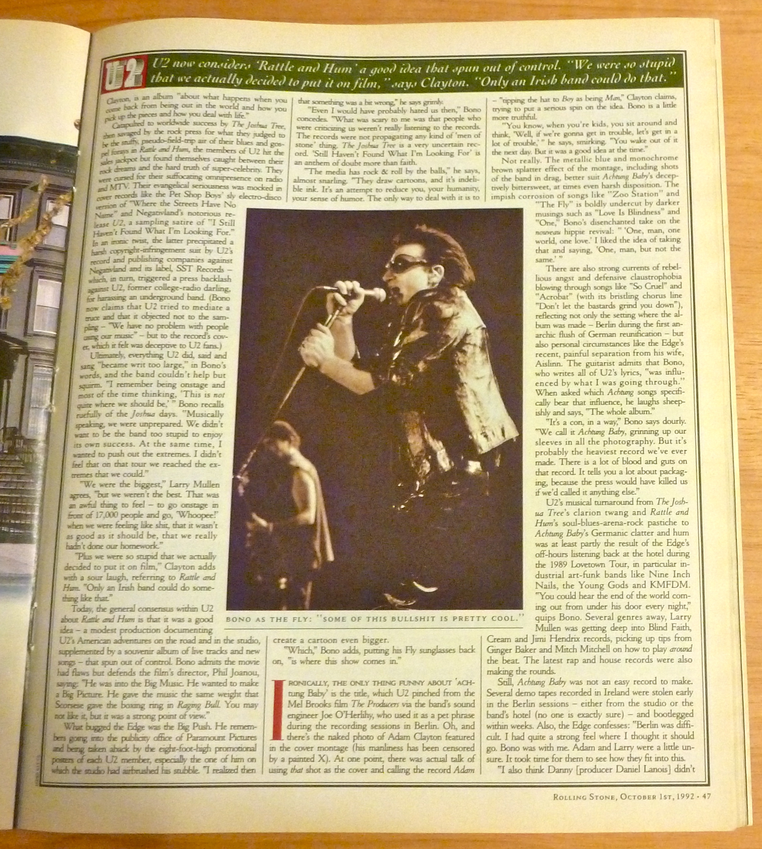Rolling Stone-October 1, 1992-U2: Serious Fun