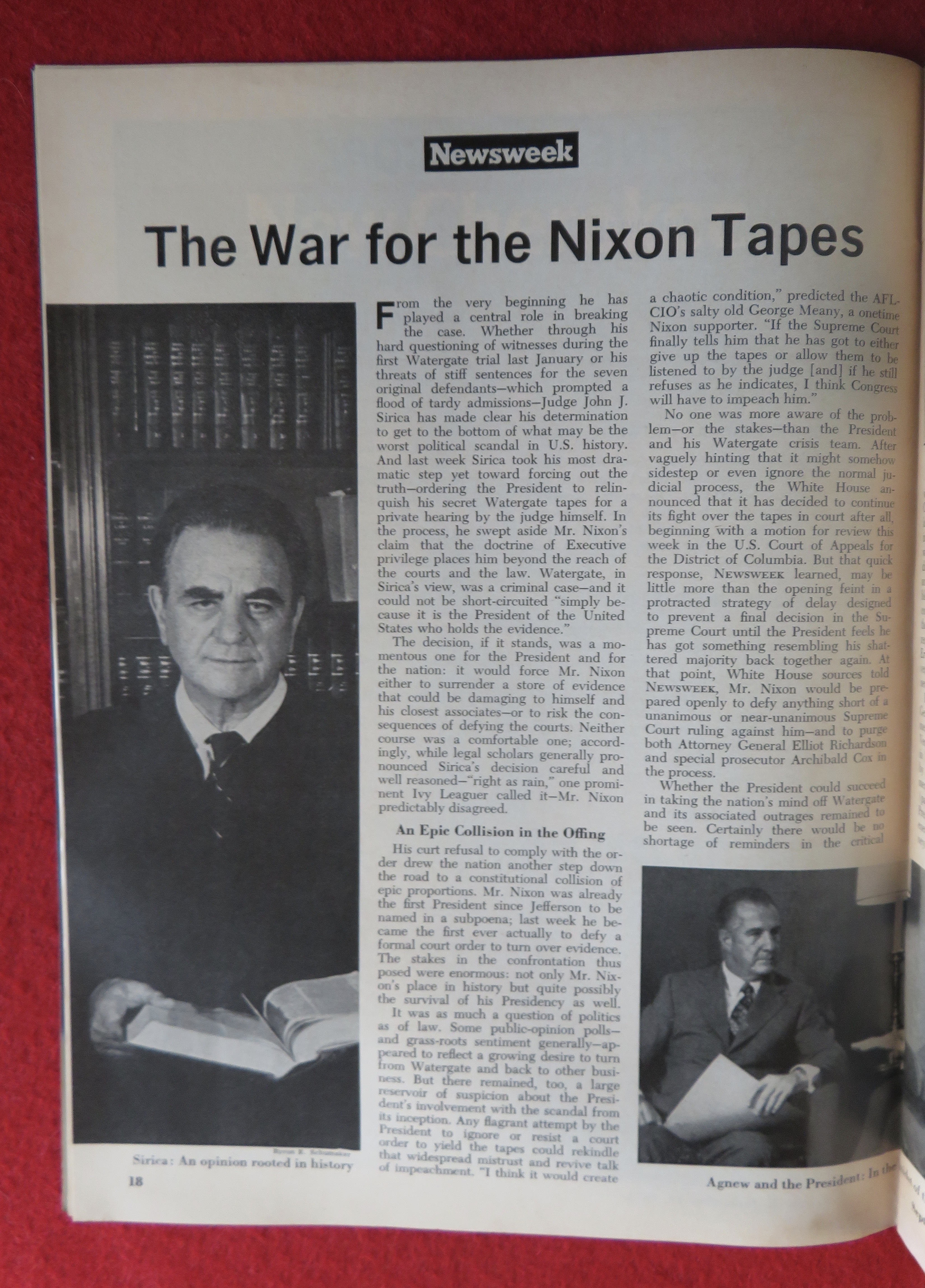 Newsweek Magazine September 10, 1973 Judge Sirica