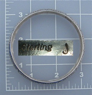 Native American Sterling Silver  Bangle J Jackson