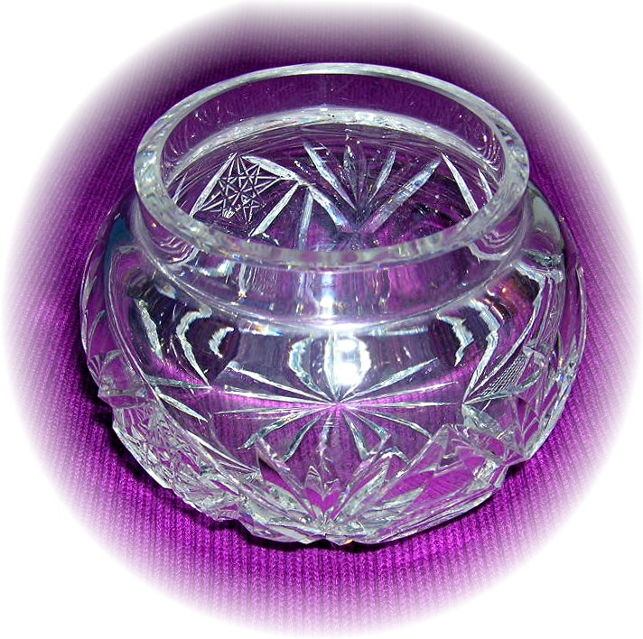Cut Glass Powder Bowl