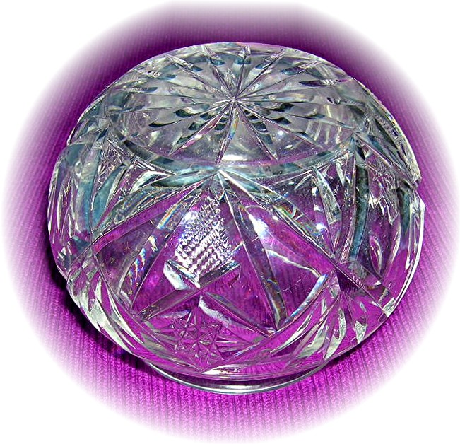 Cut Glass Powder Bowl