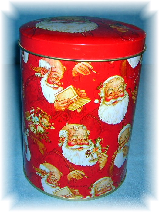 Santa Clause Canister Tin