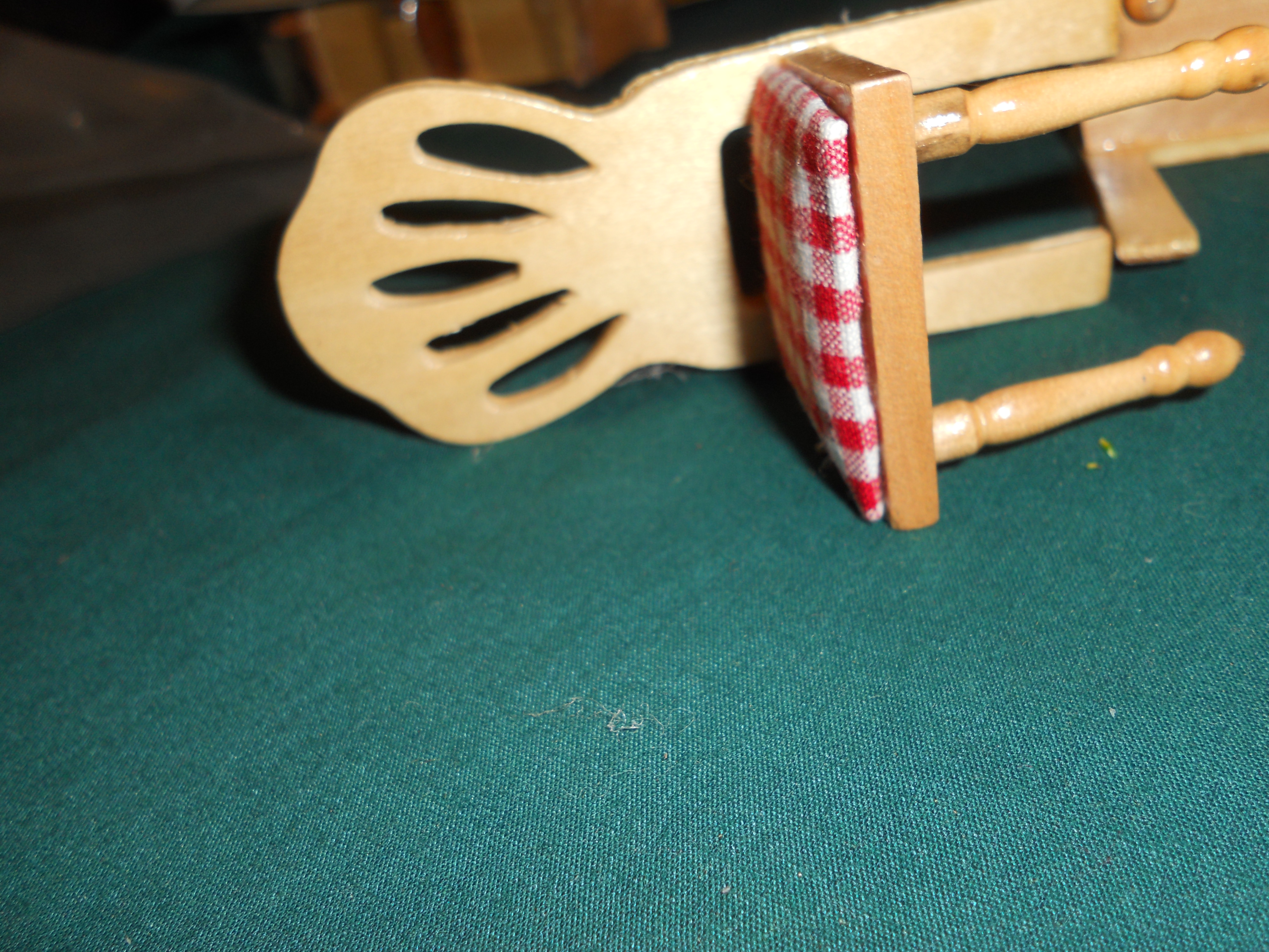 Dollhouse Kitchen Chairs Wood set of two