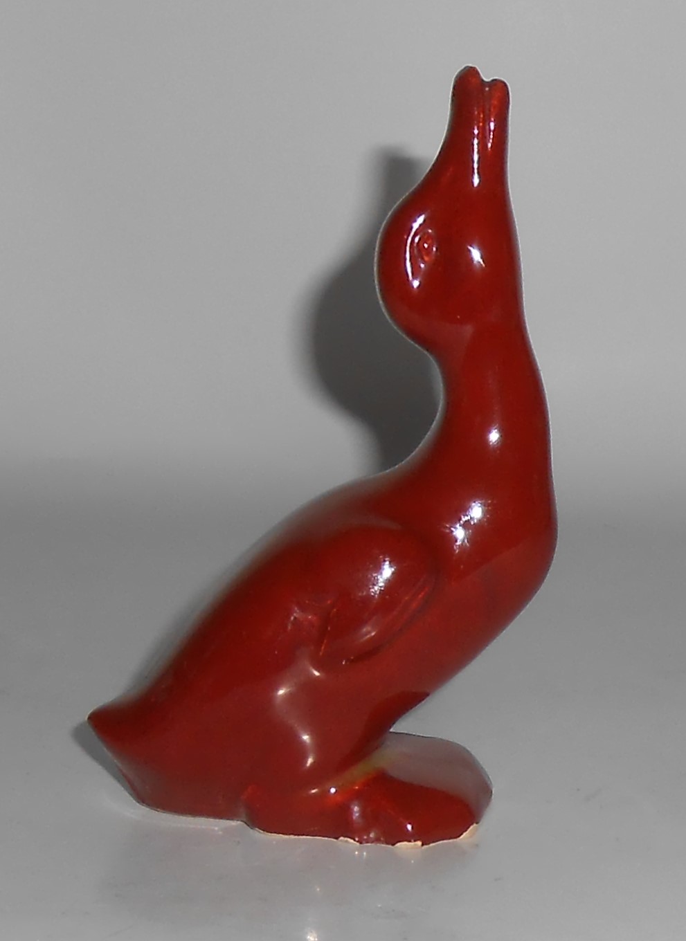 Metlox Art Pottery Rust Duck Figurine