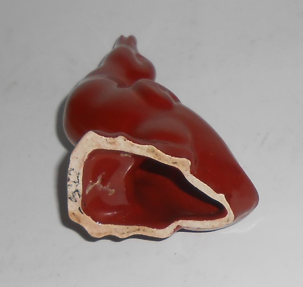Metlox Art Pottery Rust Duck Figurine
