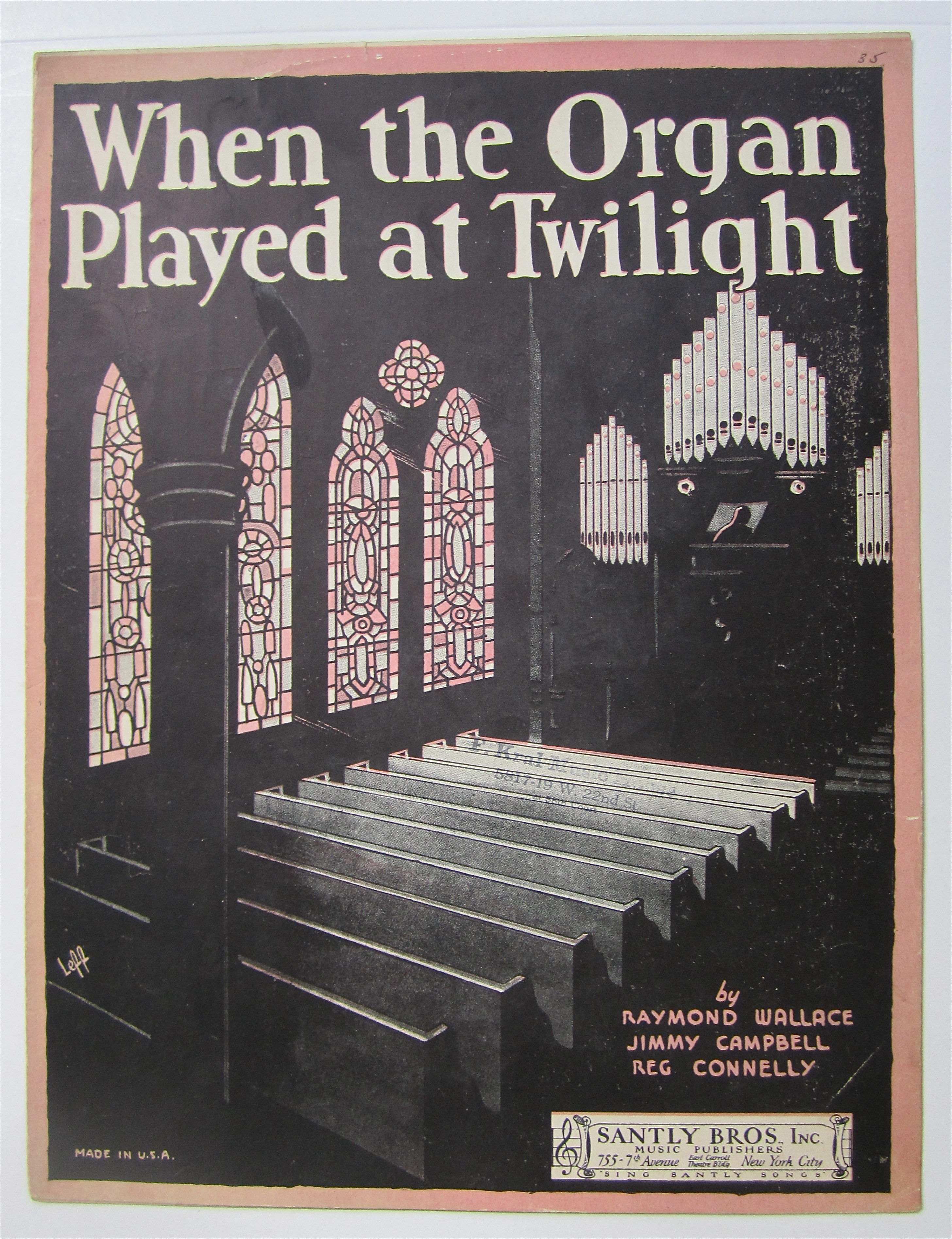 Sheet Music/1929 When The Organ Played At Twilight