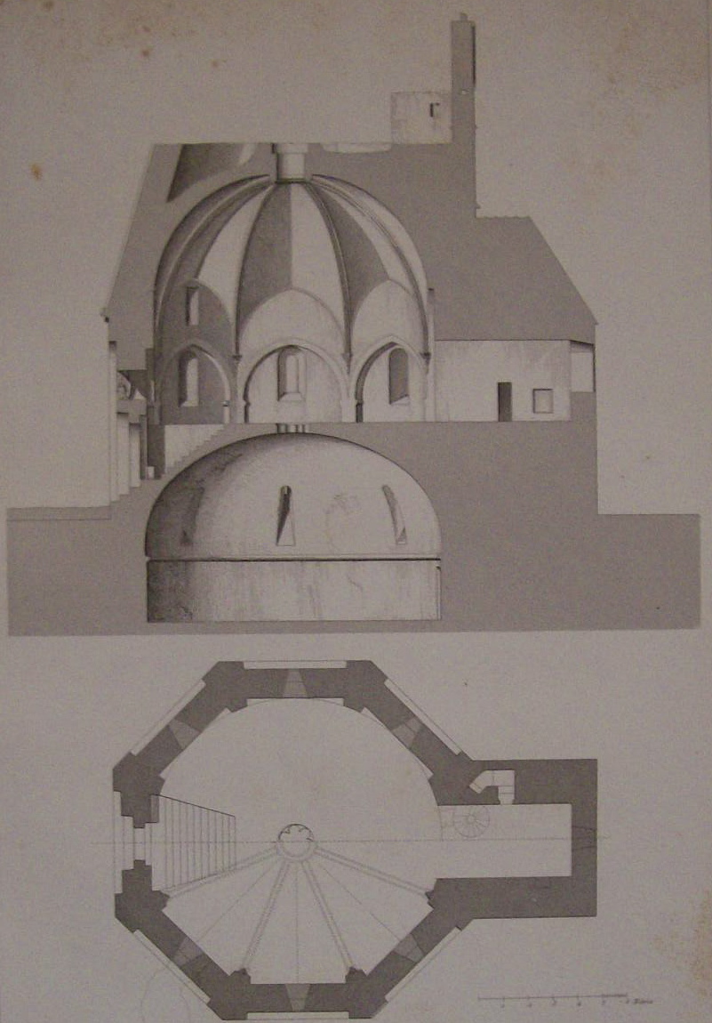 Chapelle Funeraire, A Montmorillon  (1852 Lithograph)